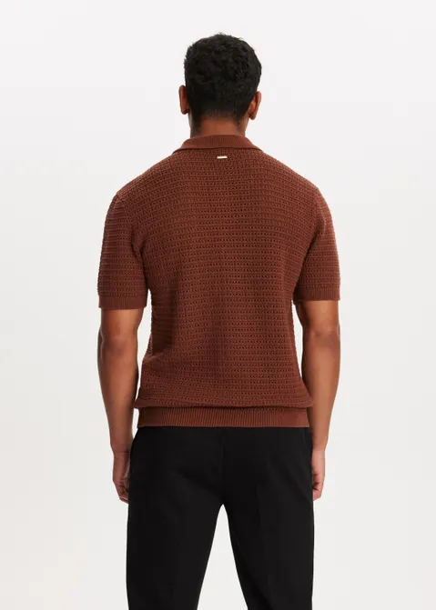 Vest met structuur rood (BRIQUE)