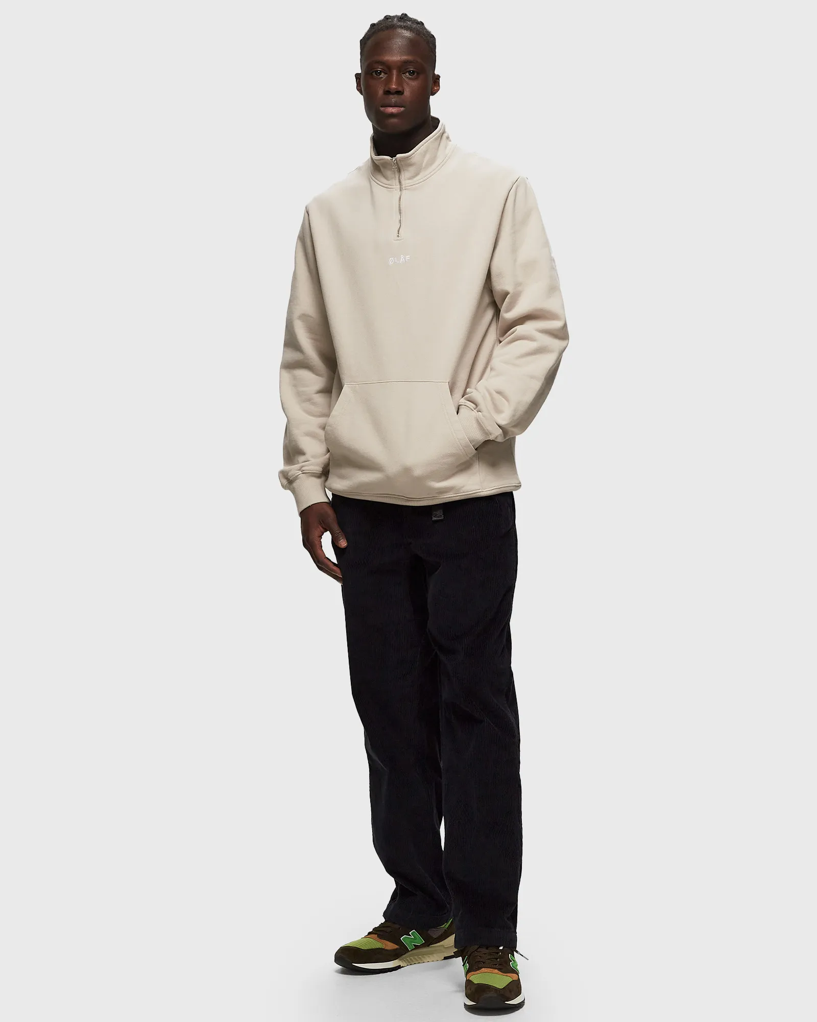 ØLÅF BLOCK ZIP MOCK