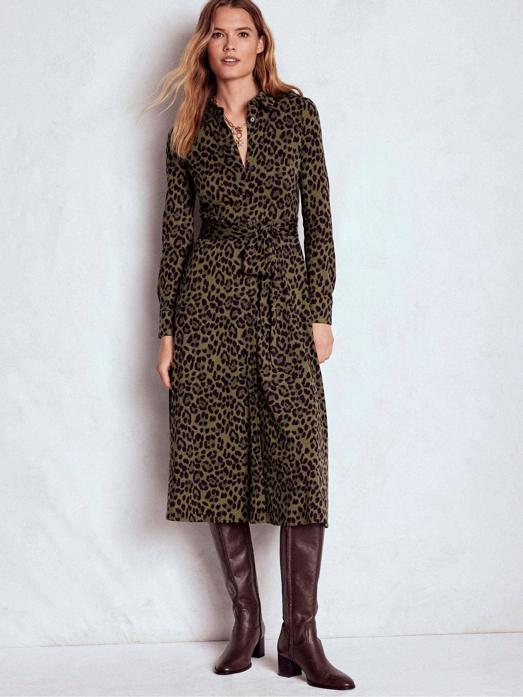 Groen - Boden Marcia Jersey Shirt Dress