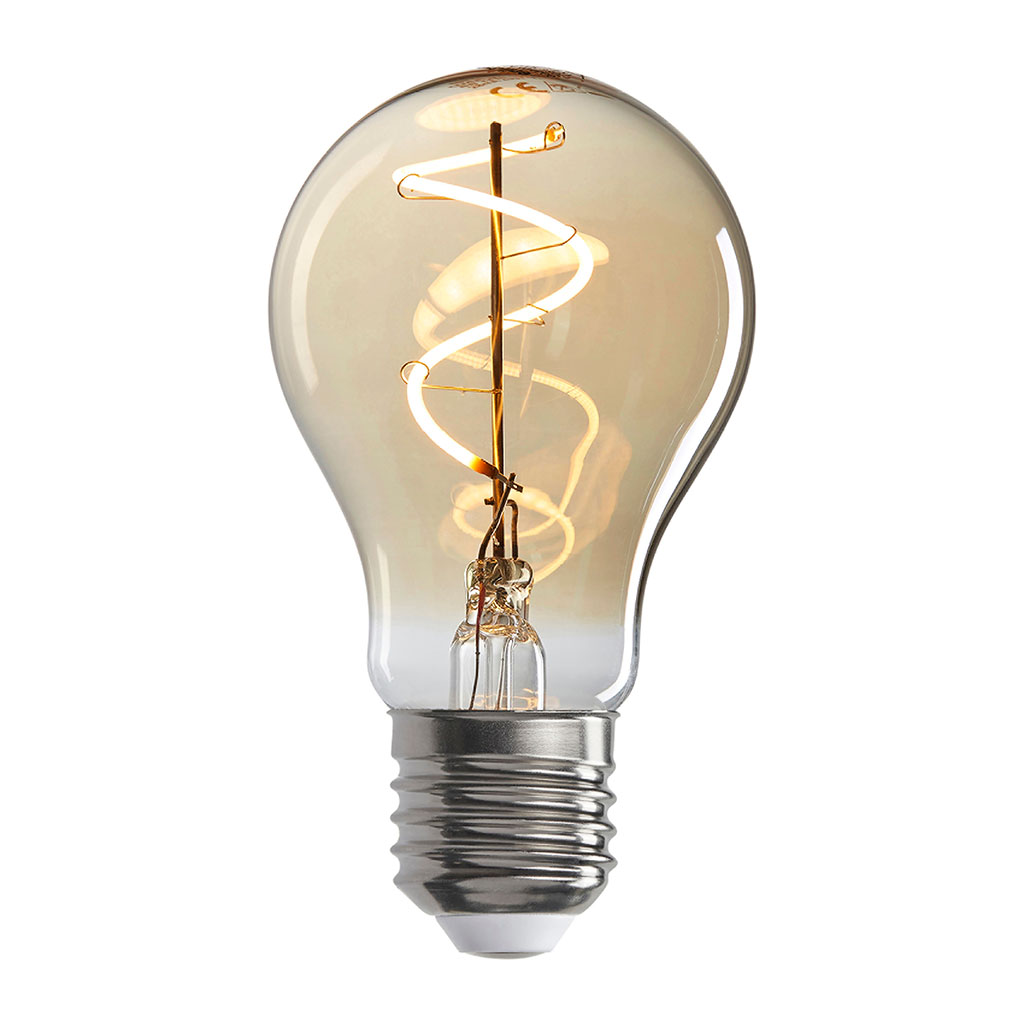 Lot de 2 ampoules à filament ambrées E27 4W