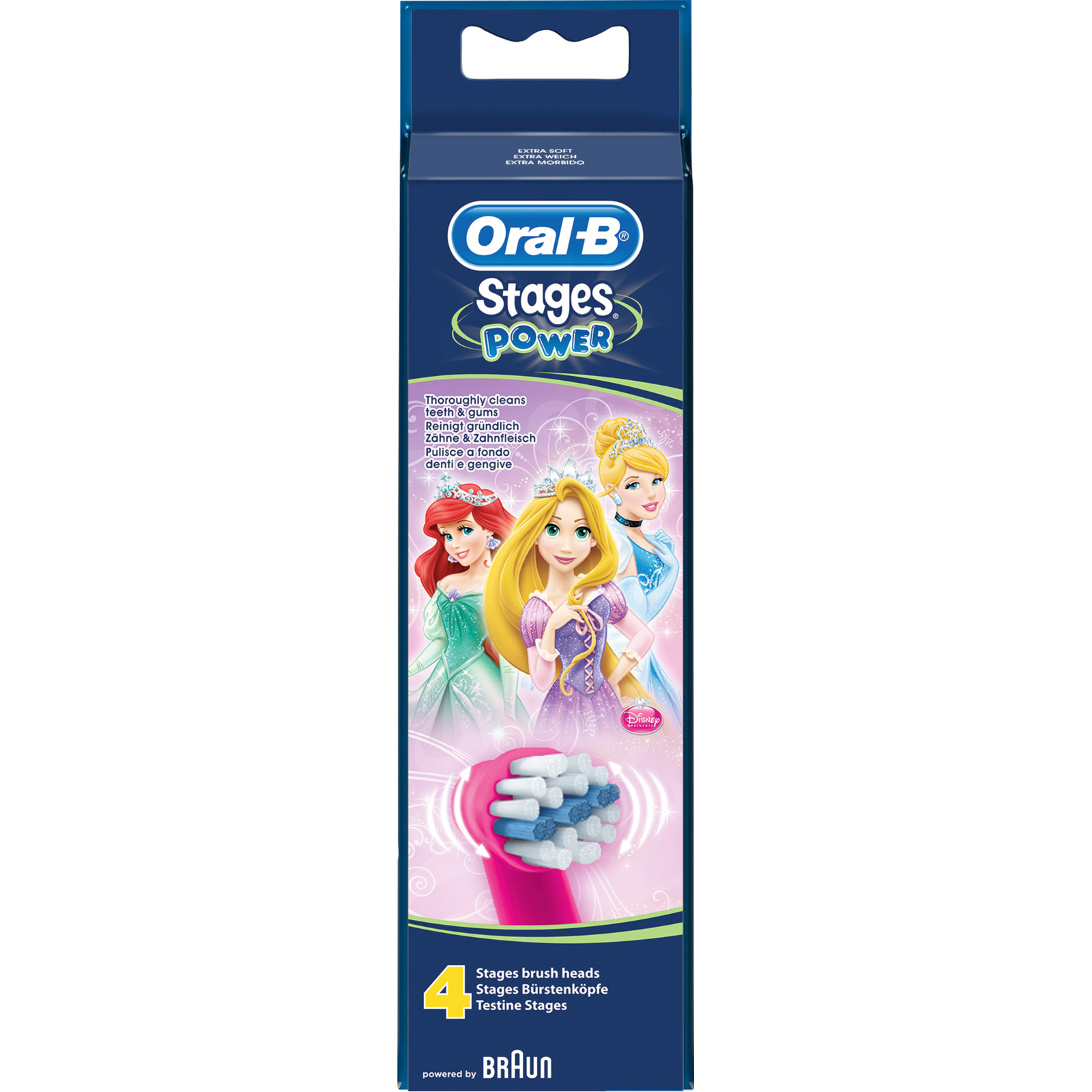 Oral-B Ersatzbürsten Kids Stages Power Motiv Prinzessin, 4 Stück