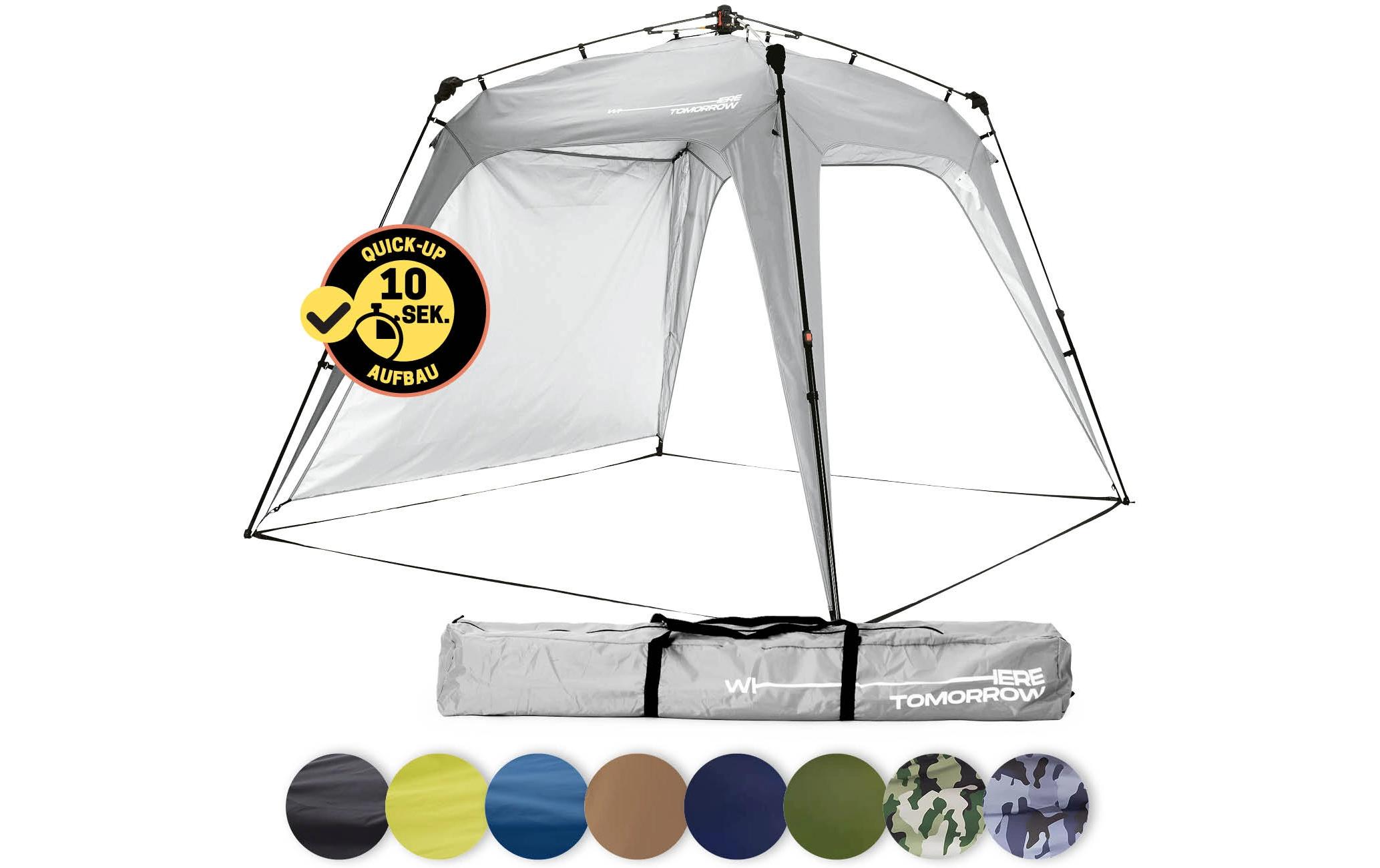 Pavillon Pop Up - Hellgrau<br>Outdoor-Pavillon mit Seitenschutz