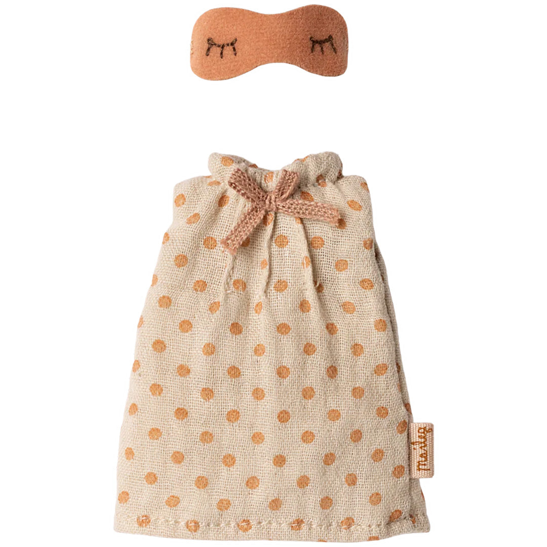 maileg poppenkleding nachtjapon moedermuis - light grey