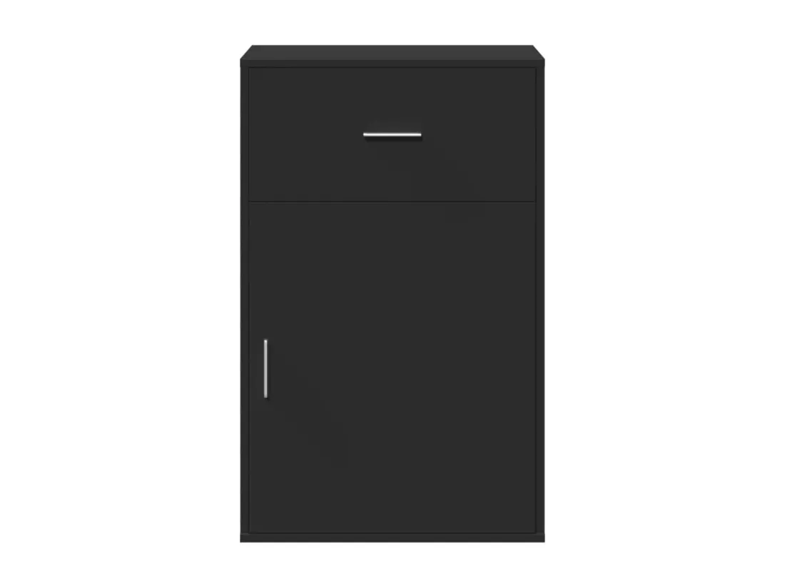 Armoire de rangement noir 56,5x39x90 cm bois d'ingénierie