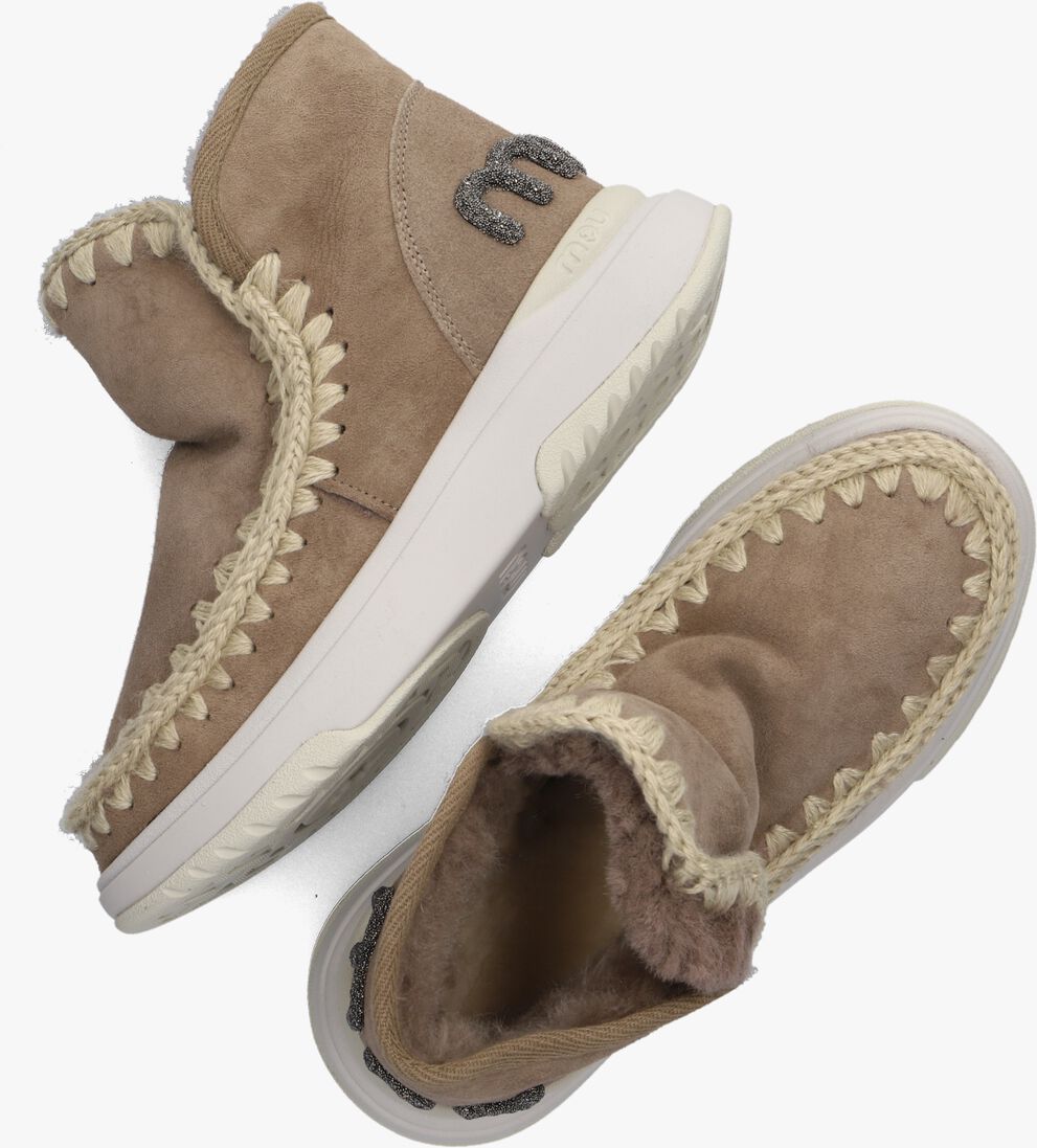 MOU bruine mou vachtlaarzen eskimo jogger glitter logo