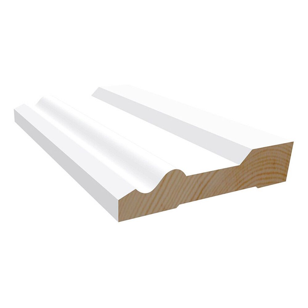 GULVLIST MOELVEN 15X95X4400MM HVIT