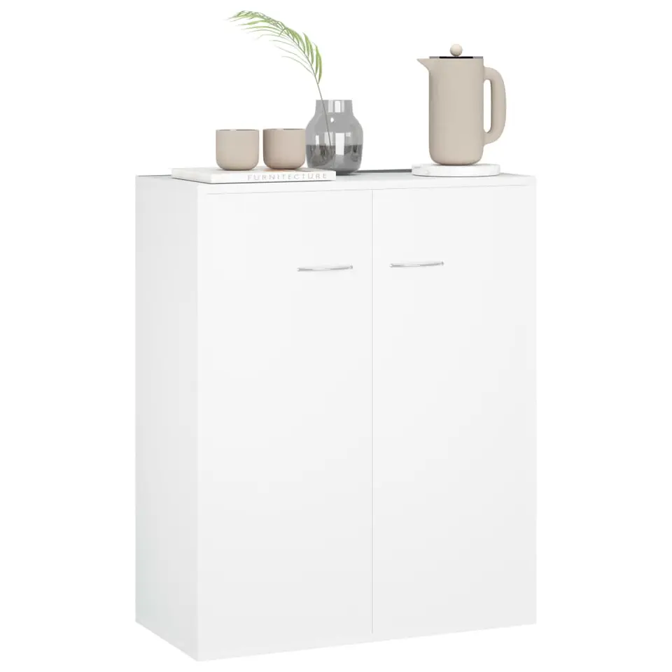 vidaXL - Dressoir - Wit - Bewerkt hout
