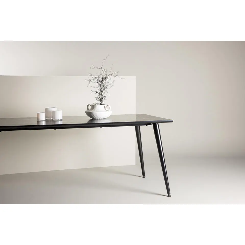Eettafel Zwart Hout - 180x90x75cm - Dipp