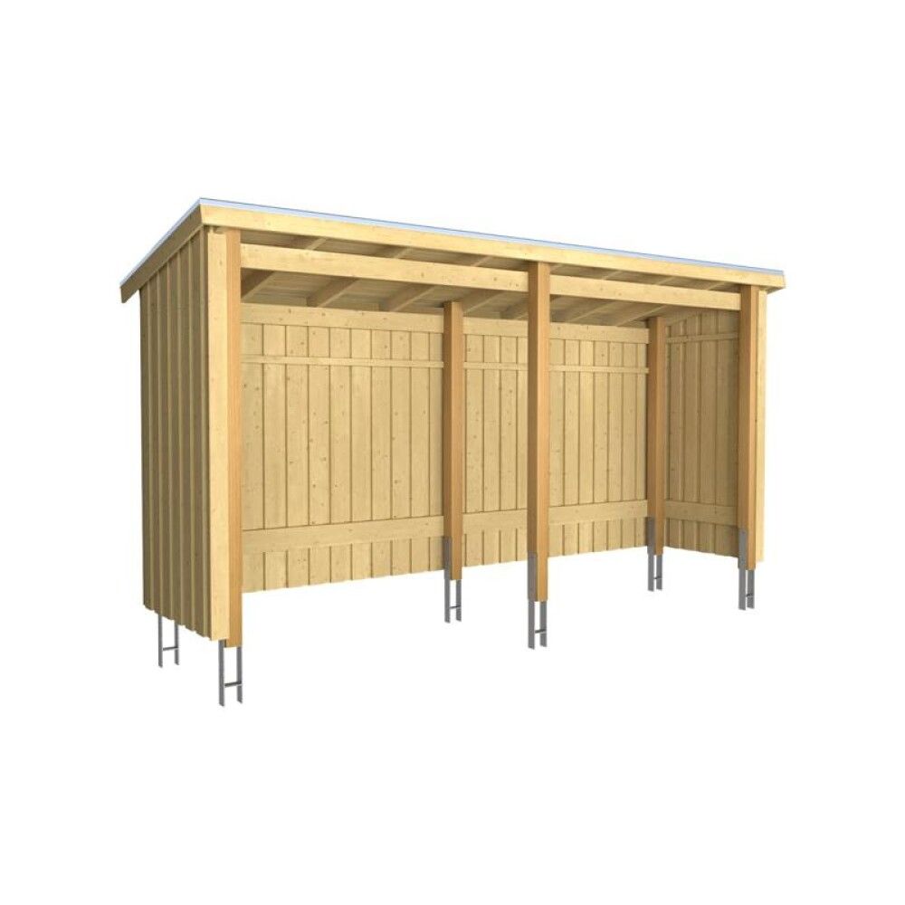 REDSKAPSBOD PLUS NORDIC 2 INKL TAKPAPP/STOLPEFOT UBEHANDLET 4,7M²