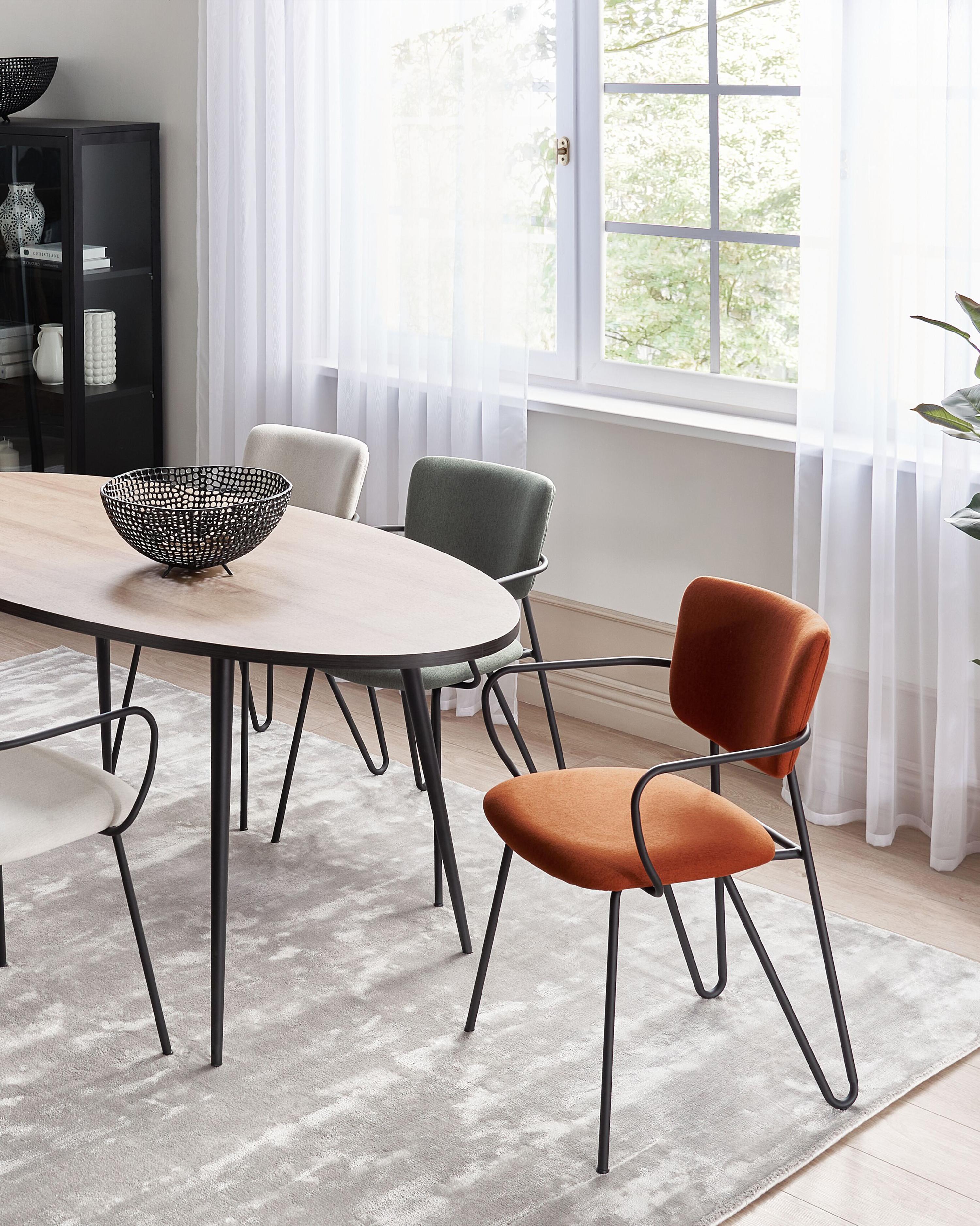 Set van 2 eetkamerstoelen ELKO Oranje