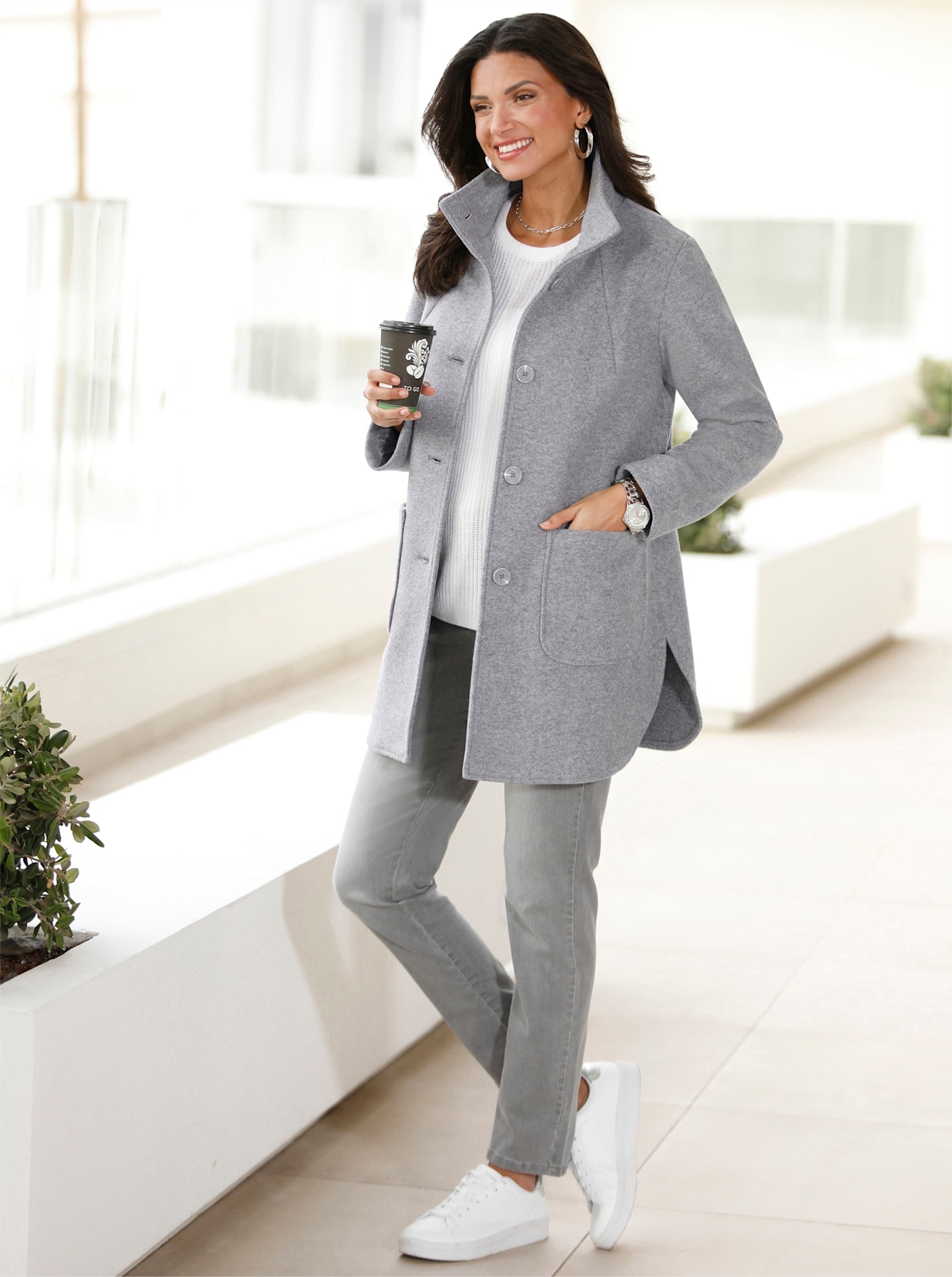 Classic Basics Langjacke ohne Kapuze