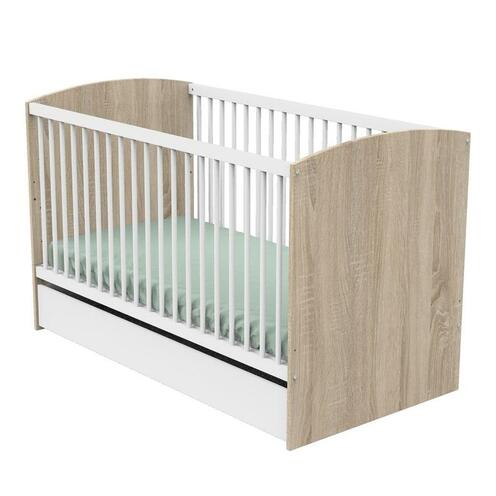 Chambre DUO Lit 70x140 Commode ACCESS Blanc Bois - SAUTHON