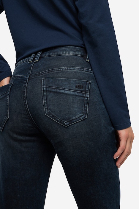Jeans, Straight Fit, 5-Pocket, Saum-Umschlag mit Laurasøn Schriftzug