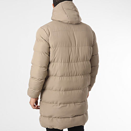 Doudoune Longue Capuche Elsdon Beige Foncé