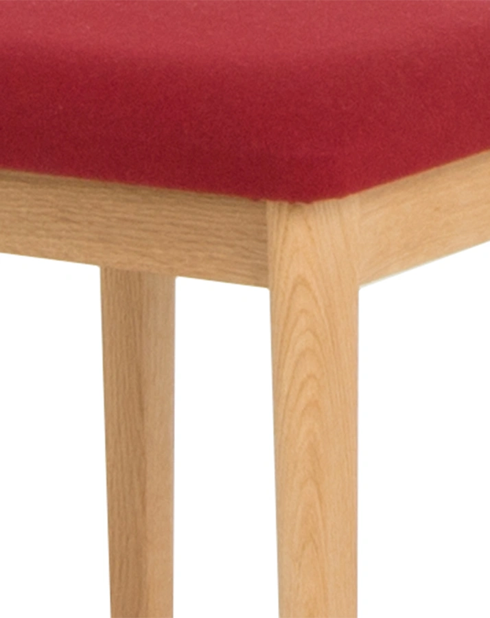 Sitzhocker DEBE.DELINE Eiche in rot