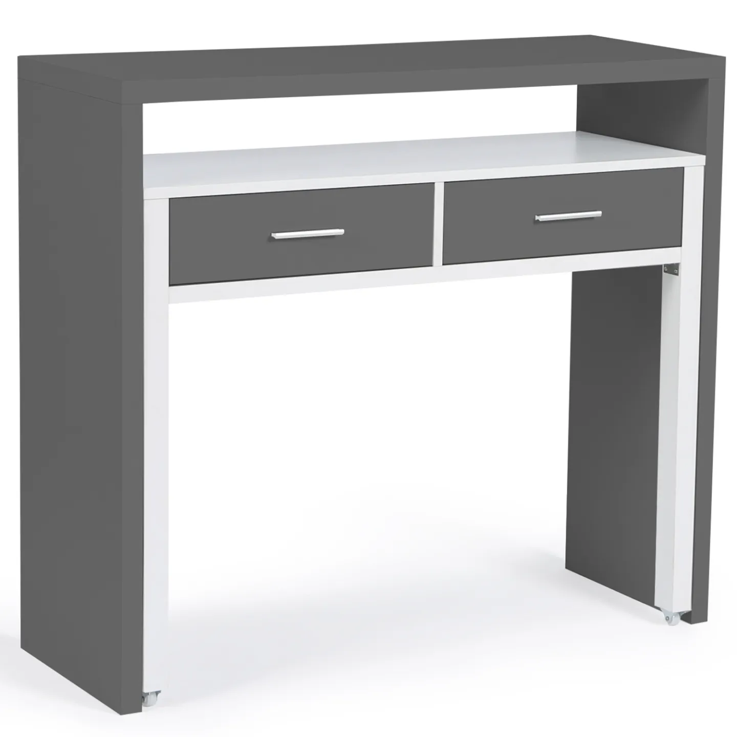 Bureau extensible MAX gris et blanc