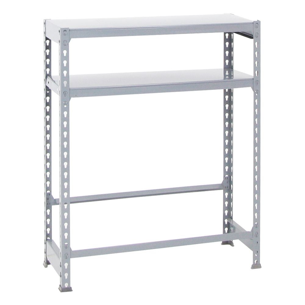 PROREGAL Drankkratplank, Camel-stijl, met opbergplank, HxBxD 100 x 80 x 30 cm, Grijs