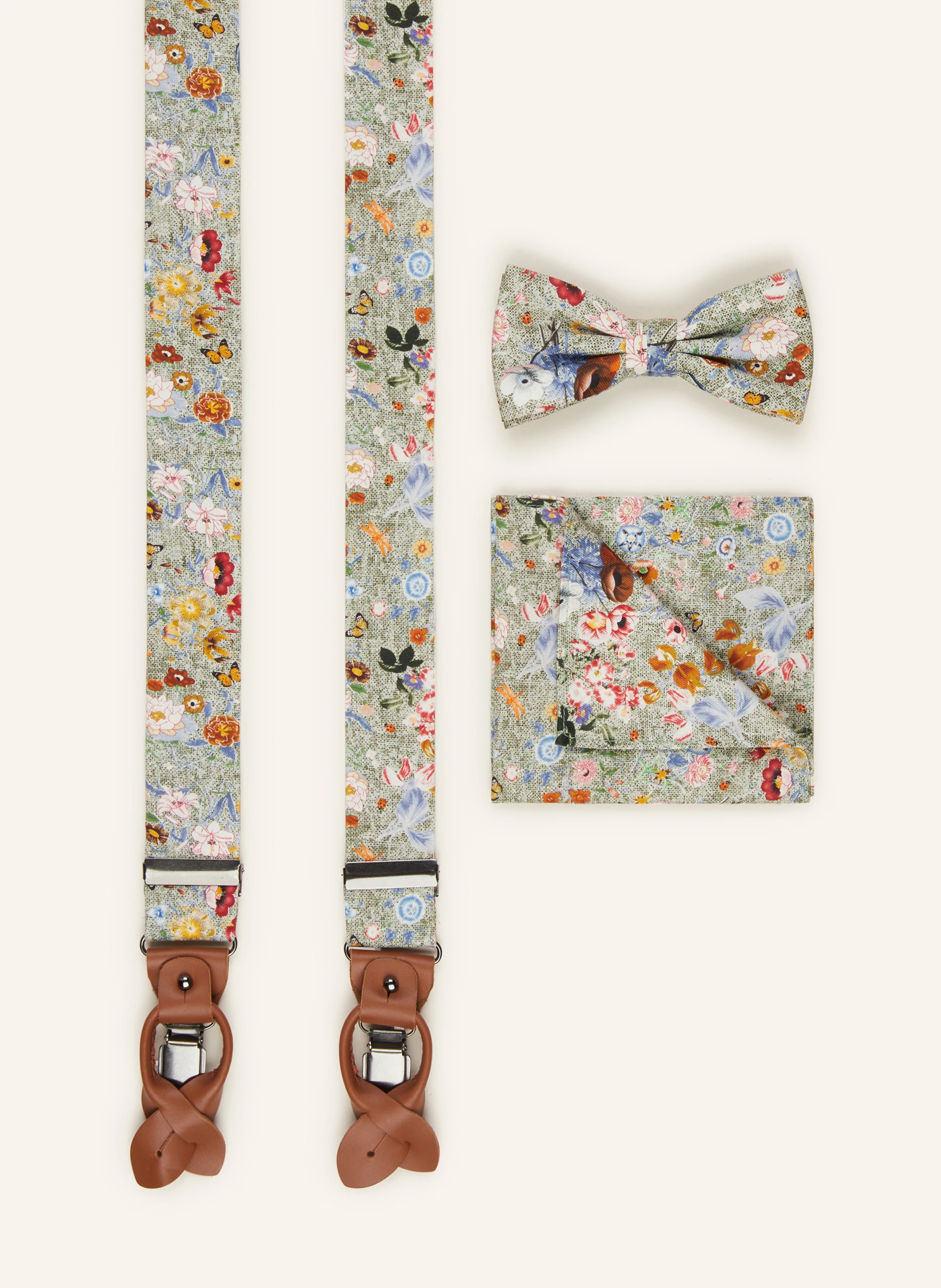Prince BOWTIE Set: Hosenträger, Fliege und Einstecktuch