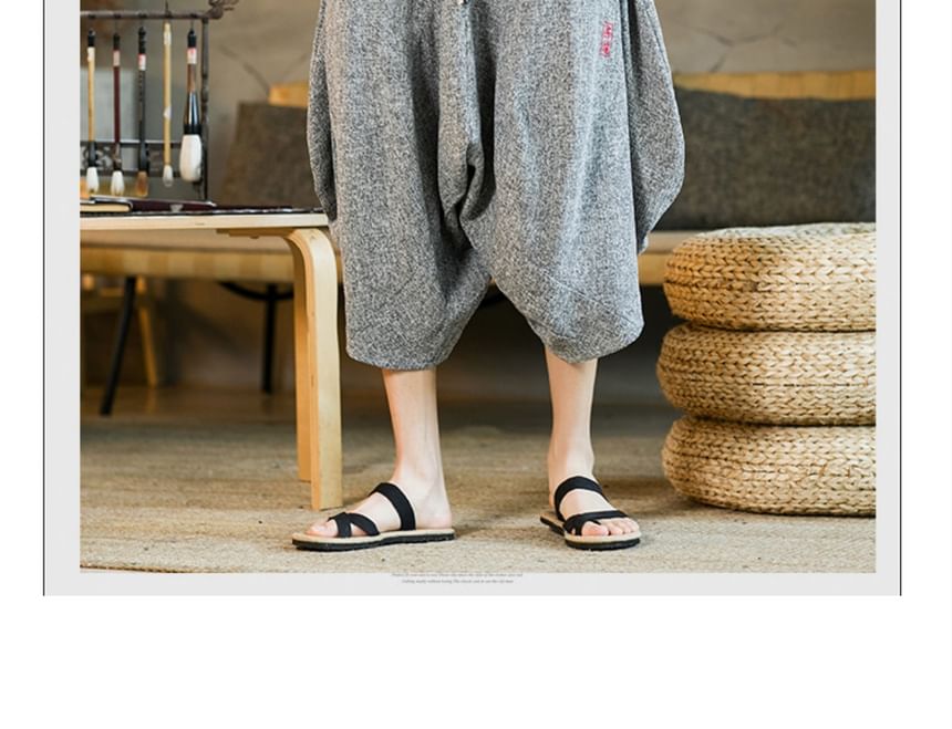 YIKES - Effen cropped harembroek met trekkoordtaille