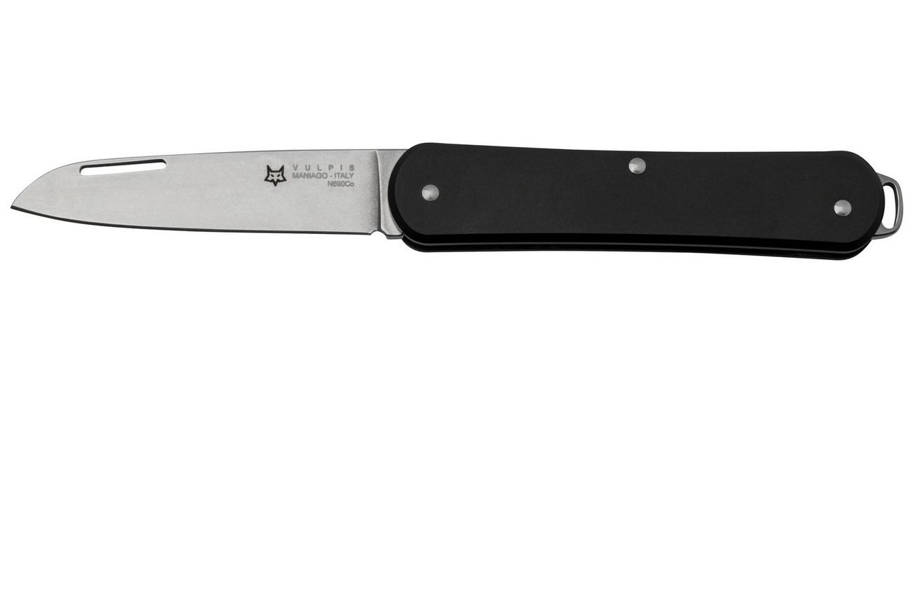 FOX Vulpis FX-VP130BK, N690Co, Aluminium Black, zakmes