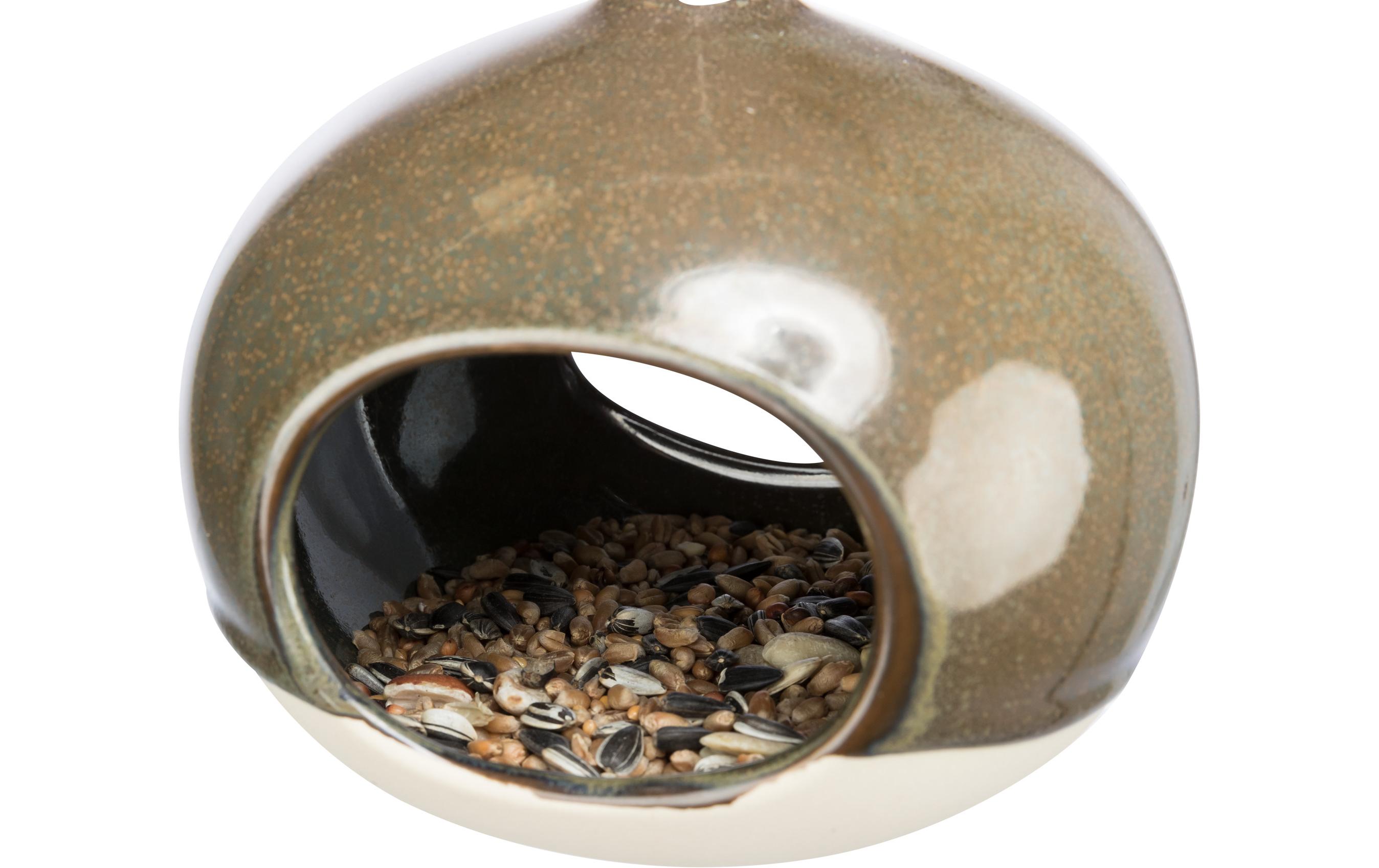 Futterspender Vogelfutter-Bowl, 120 ml, Keramik, BeigeFutterspender