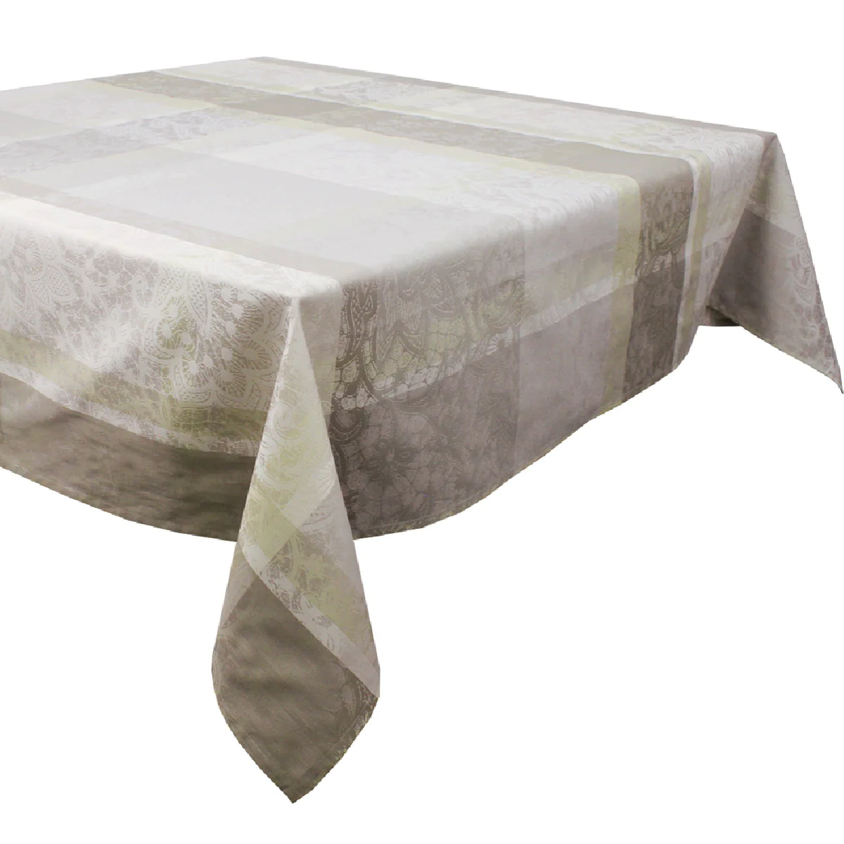 Nappe pur coton beige 89x89 Garnier Thiebaut