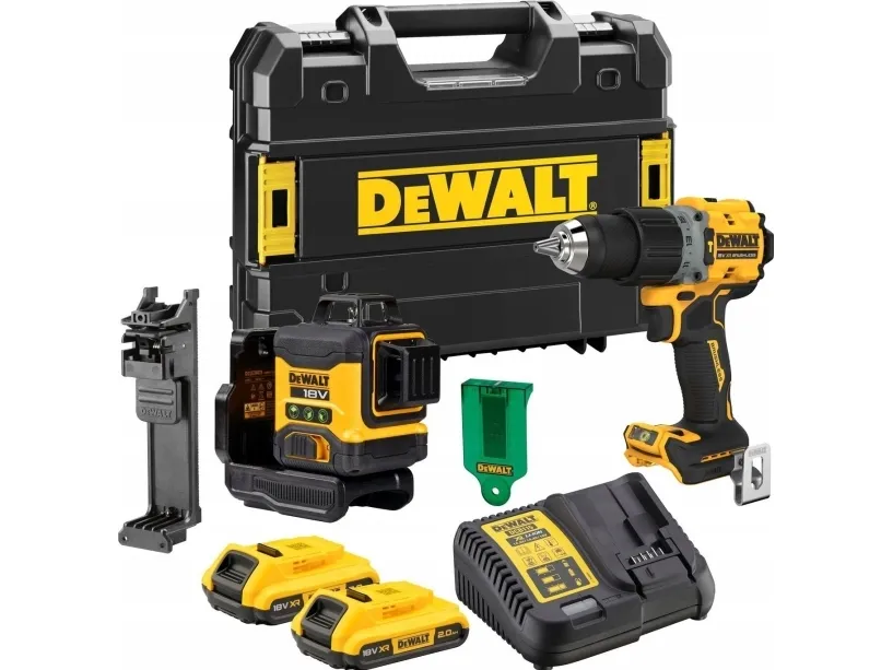 Dewalt 18v xr elværktøjssæt dcle34031 dcd800 2x2ah