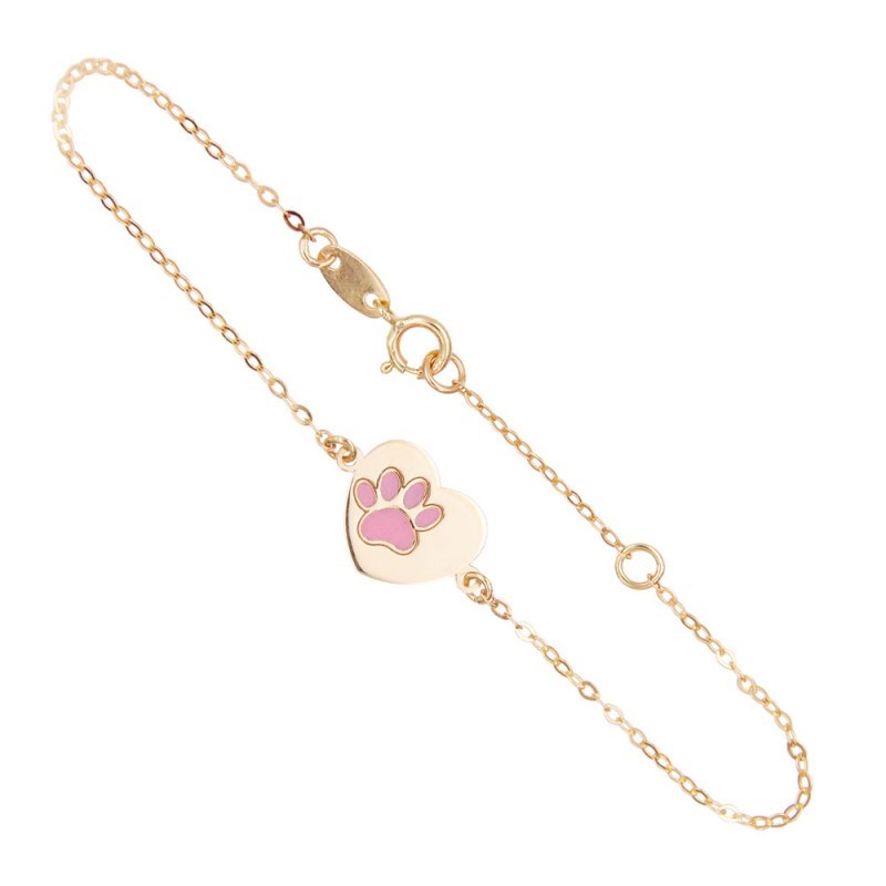 Bracelet Enfant Or Jaune Laqué - Toutou