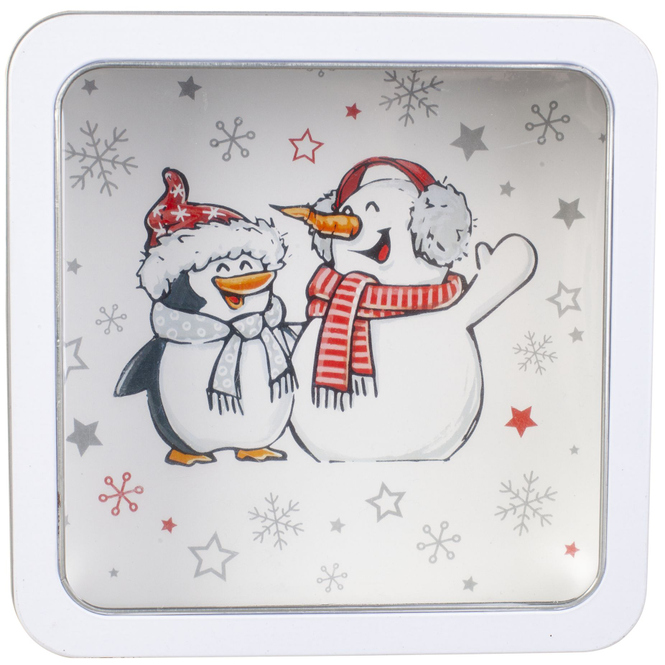 Gebäckdose - Weihnachten - ca. 17,5 x 17,5 cm - 1 Stück