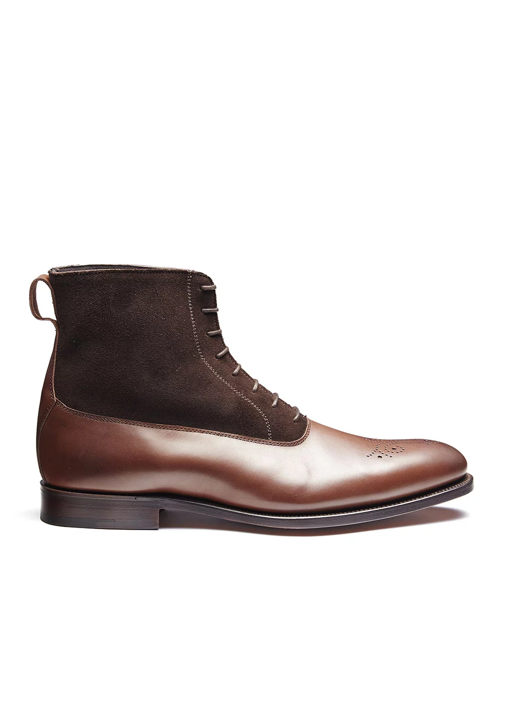 BOOTS CLARENCE VEAU ET VEAU VELOURS MARRON