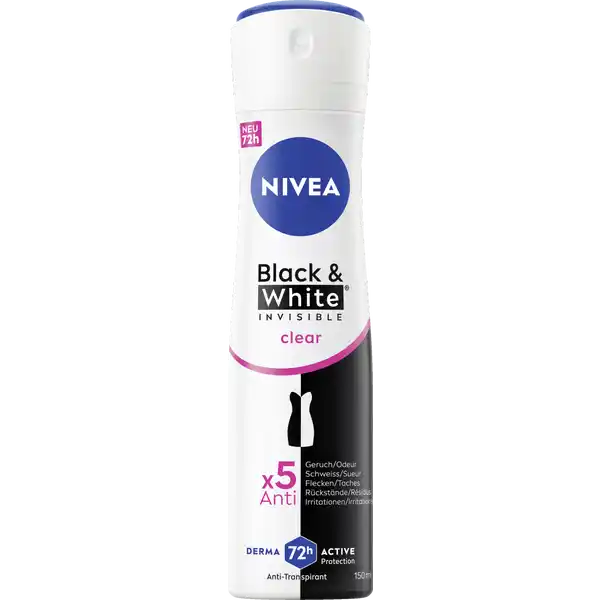 Anti-Transpirant Spray Invisible Black & White Clear