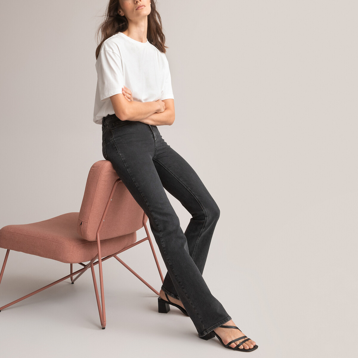 COLEÇÕES LA REDOUTE<br>Jeans bootcut push-up