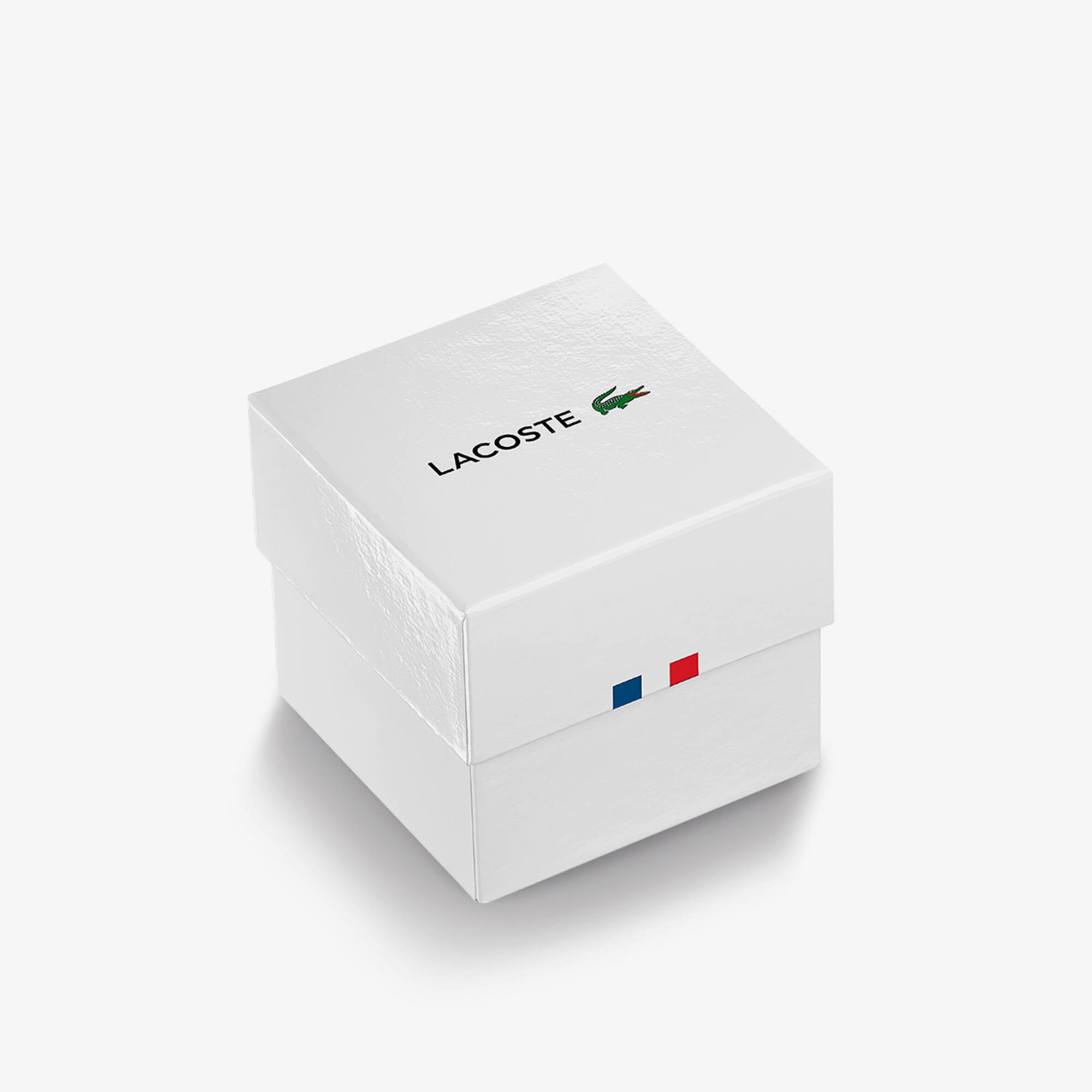LACOSTE MOVE 12.12 Dreizeigeruhr aus khakifarbenem Silikon Uhren - Weiss - Lacoste - Herren