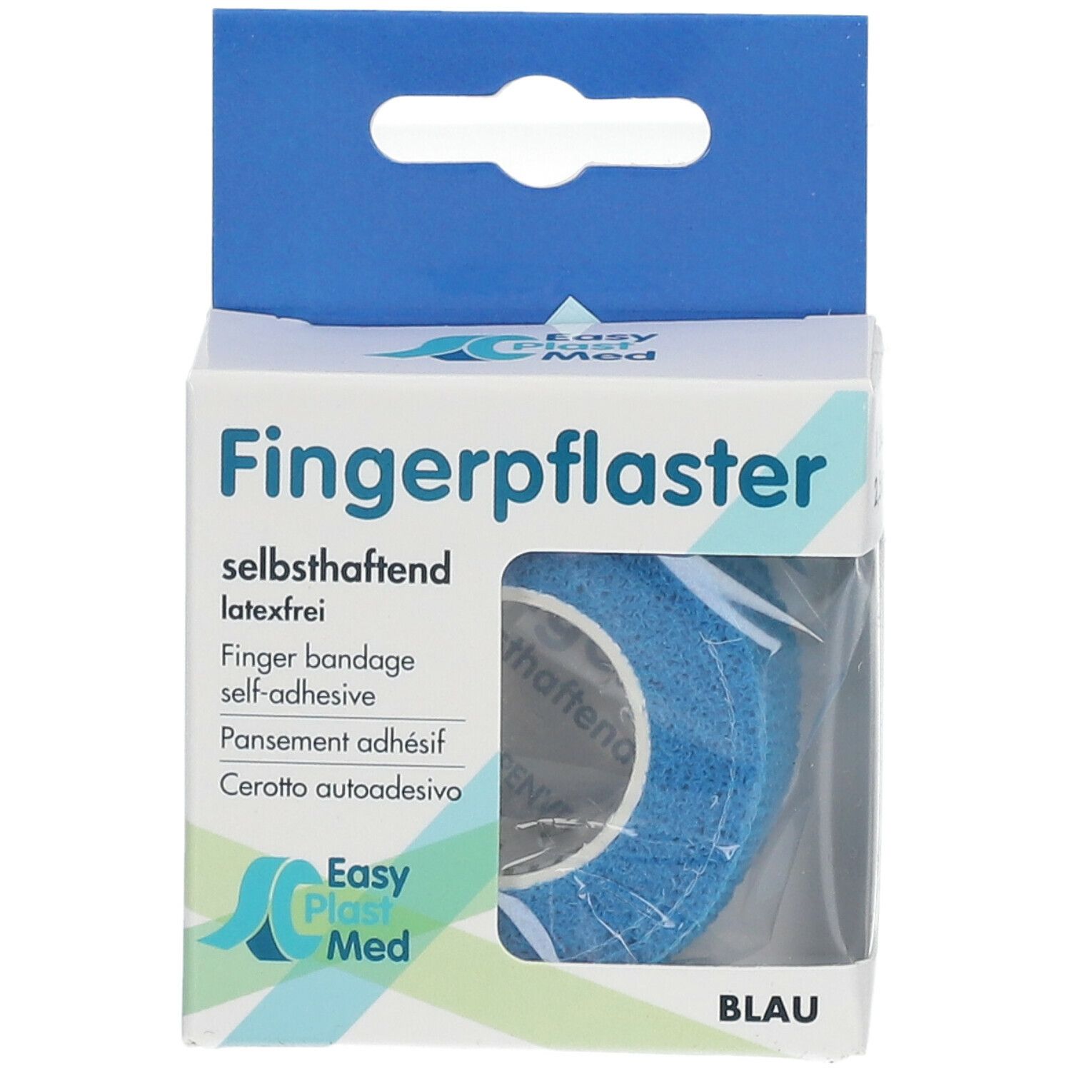 Easy Plast Med Fingerpflaster 2,5 cm x 5 m blau