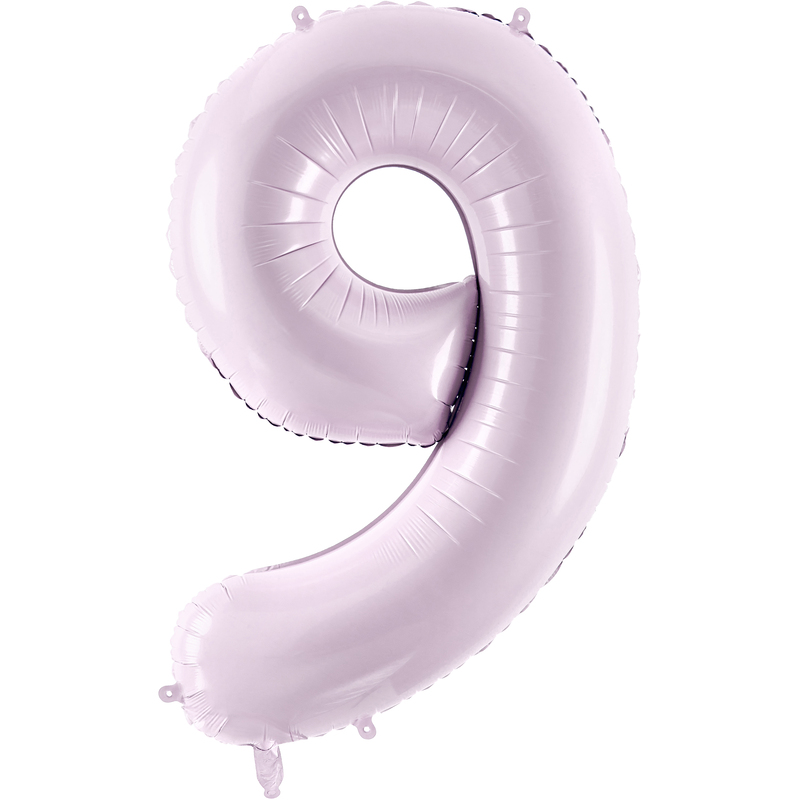 Partydeco Folienballon Zahl 9, lila