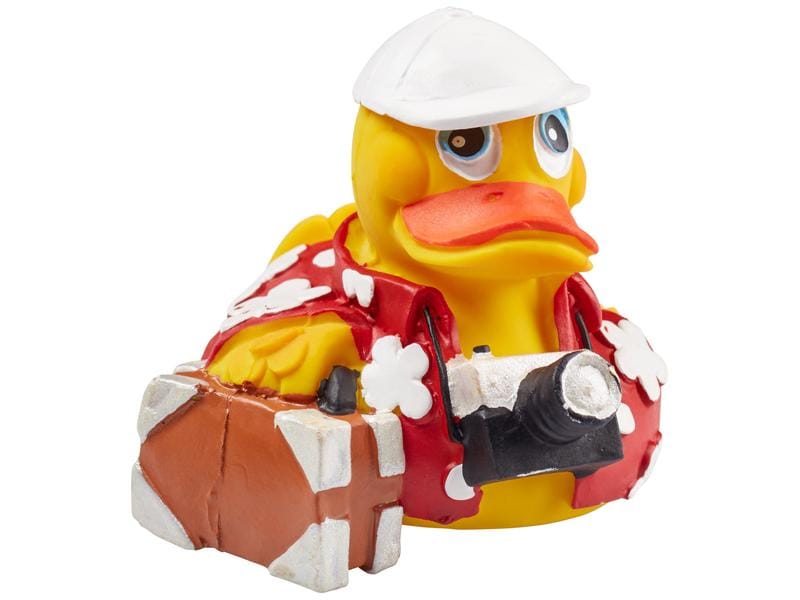 Lanco Badeente Urlaub, 9 cm Kautschuk Ente für die Badewanne