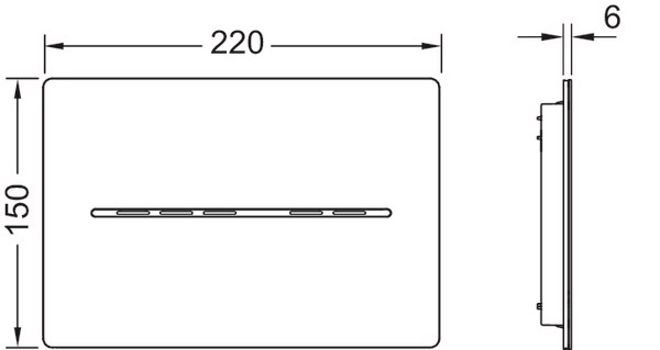 TECE Solid elektronische drukplaat batterij 6V glans wit