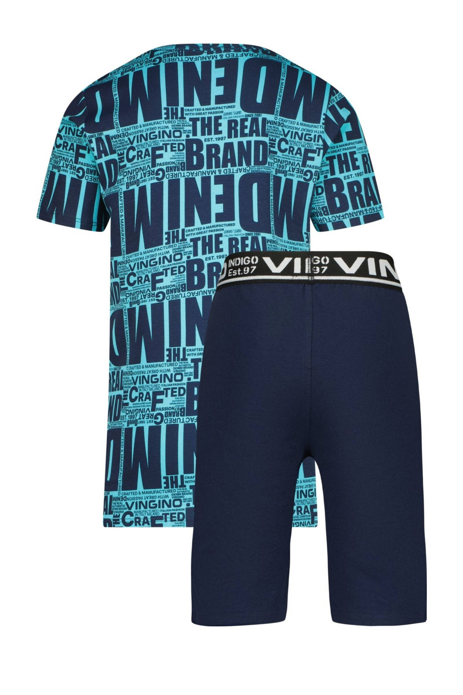Vingino shortama Wulf blauw/donkerblauw