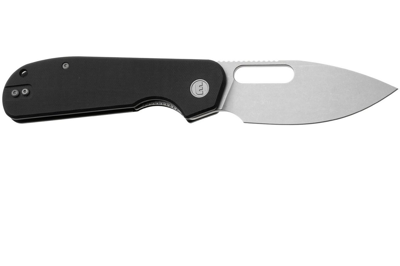 Eutektik EFD EFD-BSW-L Stonewashed 14C28N, Black G10, linkshandig zakmes