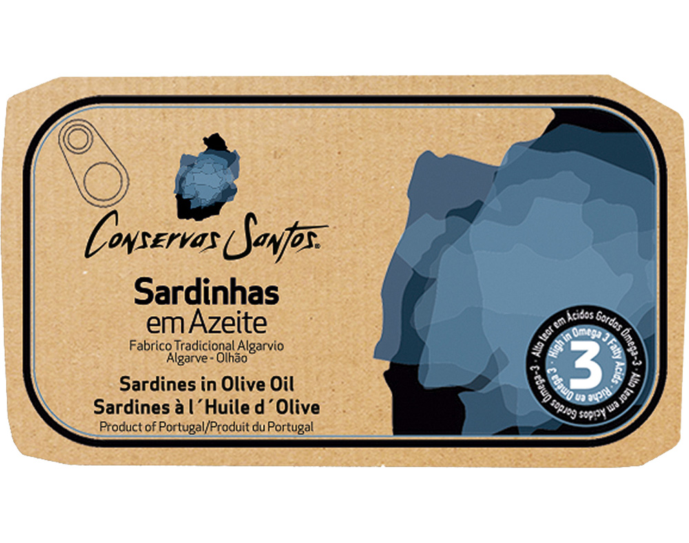 SARDINHA CAMPOS SANTOS EM AZEITE 120(90)G