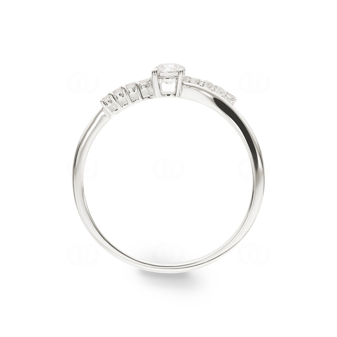 0.25 Karat Diamantring 750/18 K Weissgold