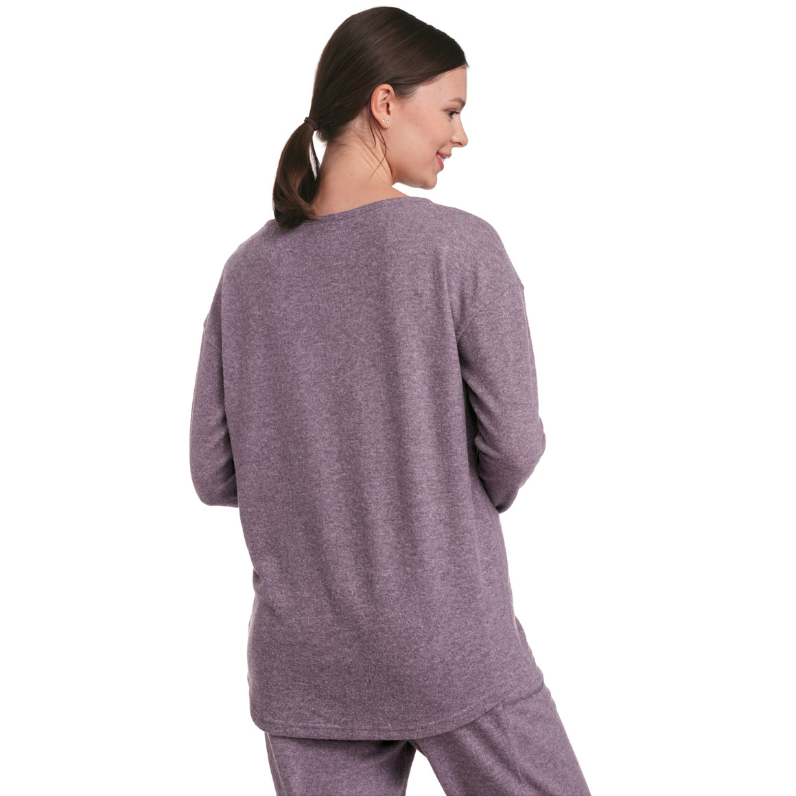 Gina Sports Damen Yoga-Relaxshirt in weicher Qualität dunkellila