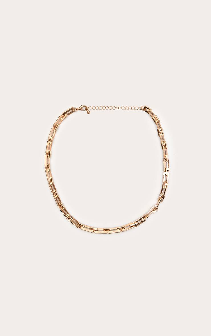 Doré Collier Chaîne Synthétique Épaisse Superposée