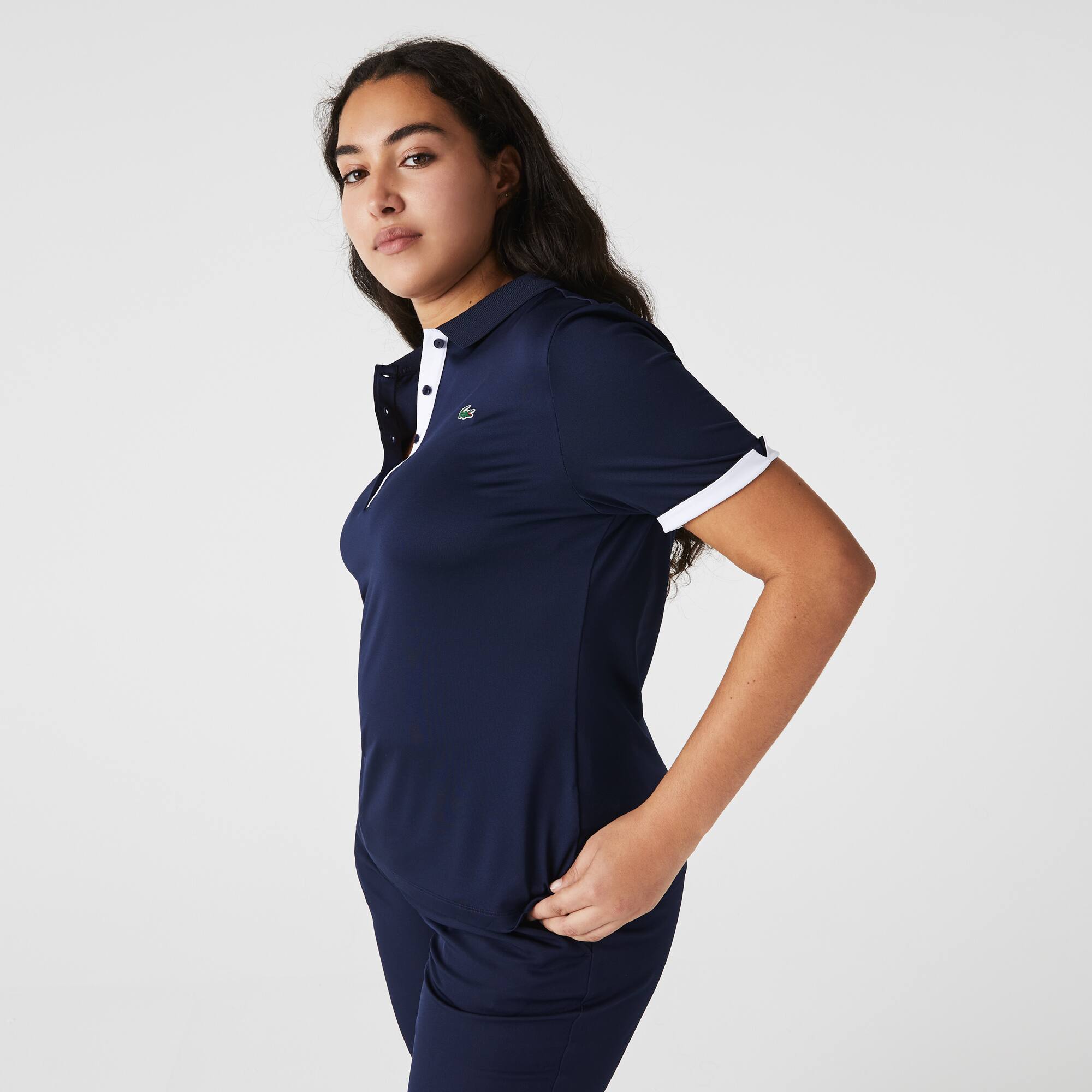 Polo Golf Lacoste SPORT stretch et respirant Manches Courtes - Bleu - Lacoste - Femme