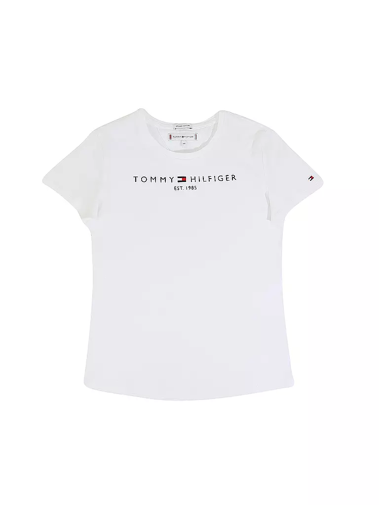 TOMMY HILFIGER Mädchen T Shirt ESSENTIAL weiss