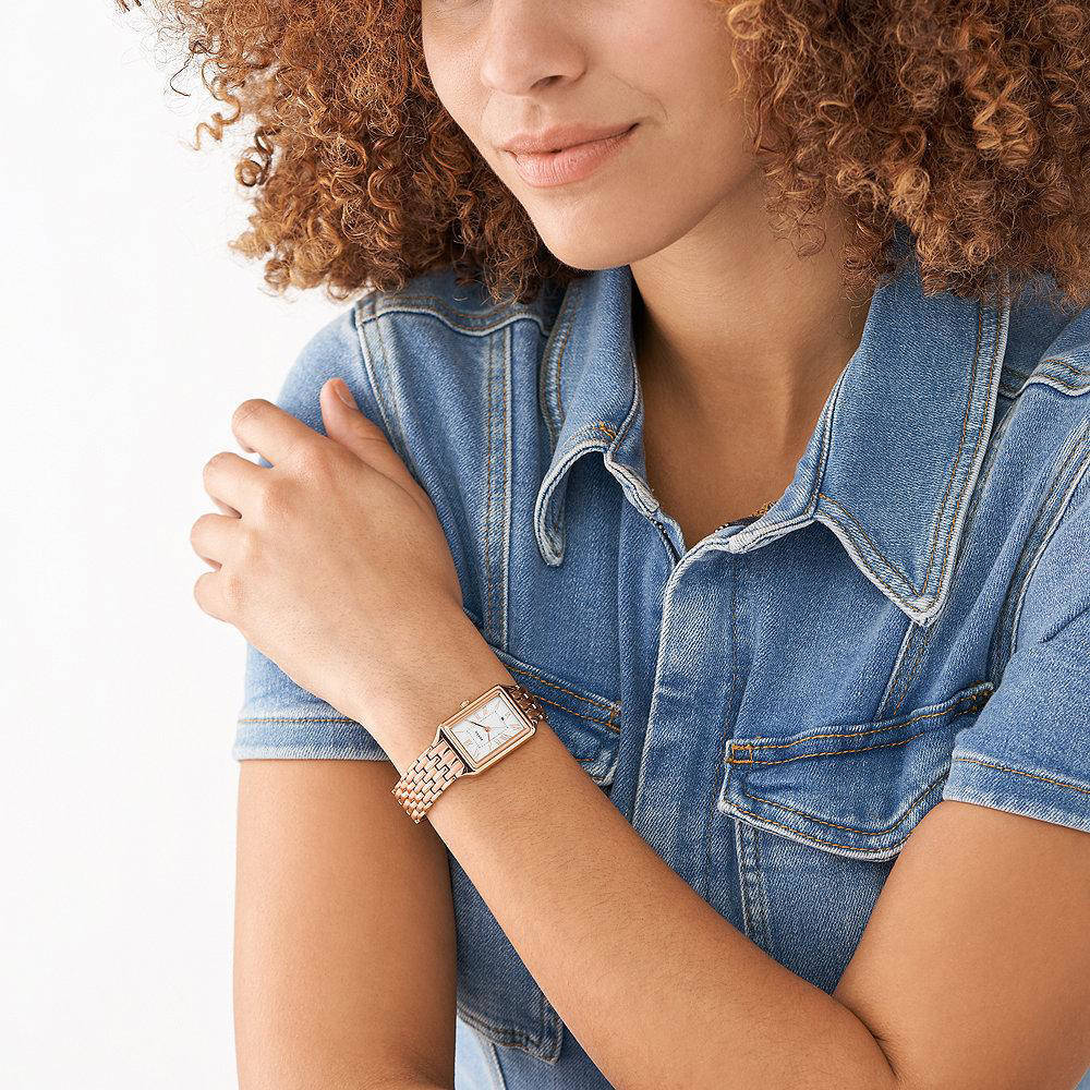 Fossil horloge ES5271 Raquel roségoudkleurig