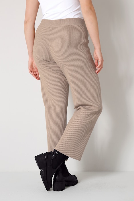 Rippstrick-Hose, gerades Bein, Elastikbund
