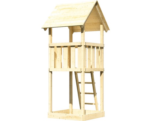 AKUBI Lotti houten speeltoren met zandbak, naturel