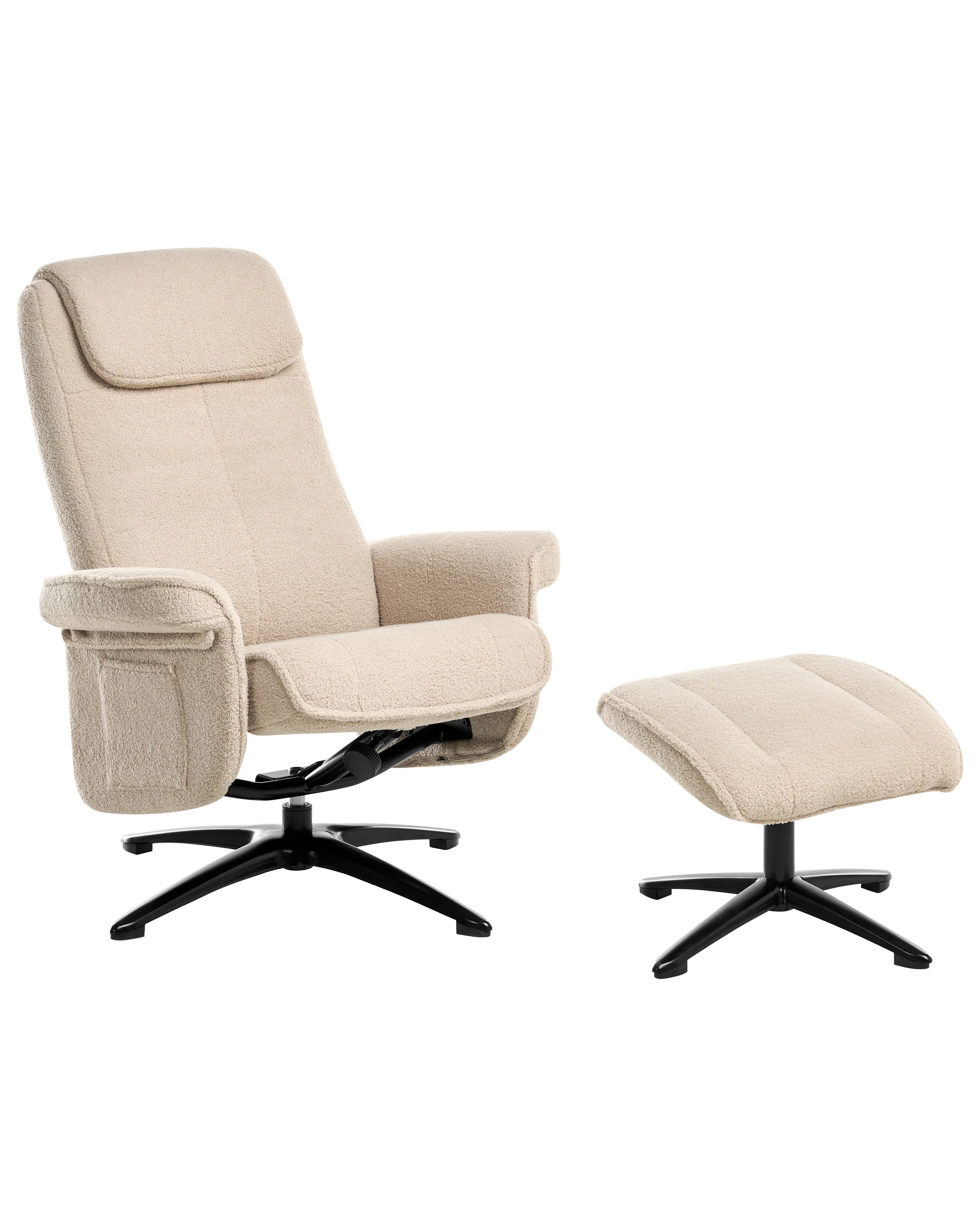 Relaxfauteuil GERAS Bouclé Beige