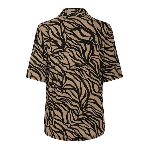 Fransa Flora T-shirt, Walnut, XXL